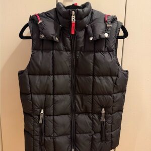 Bogner Fire + Ice Quilted Puffer Vest with Red Accents